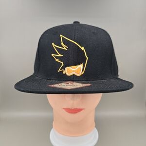 Overwatch Tracer Embroidered Logo Adjustable Snapback Hat OSFM